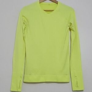 lululemon athletica Neon Yellow Long Sleeve Crew